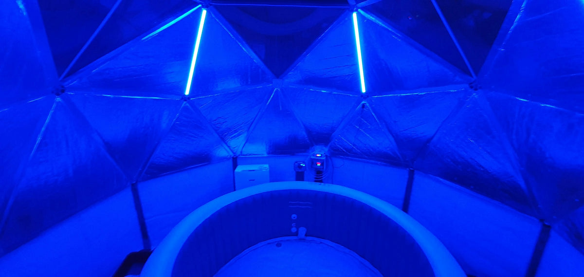 IdroNightDome Experience Piscine Gonflable Chauffée avec Jacuzzi