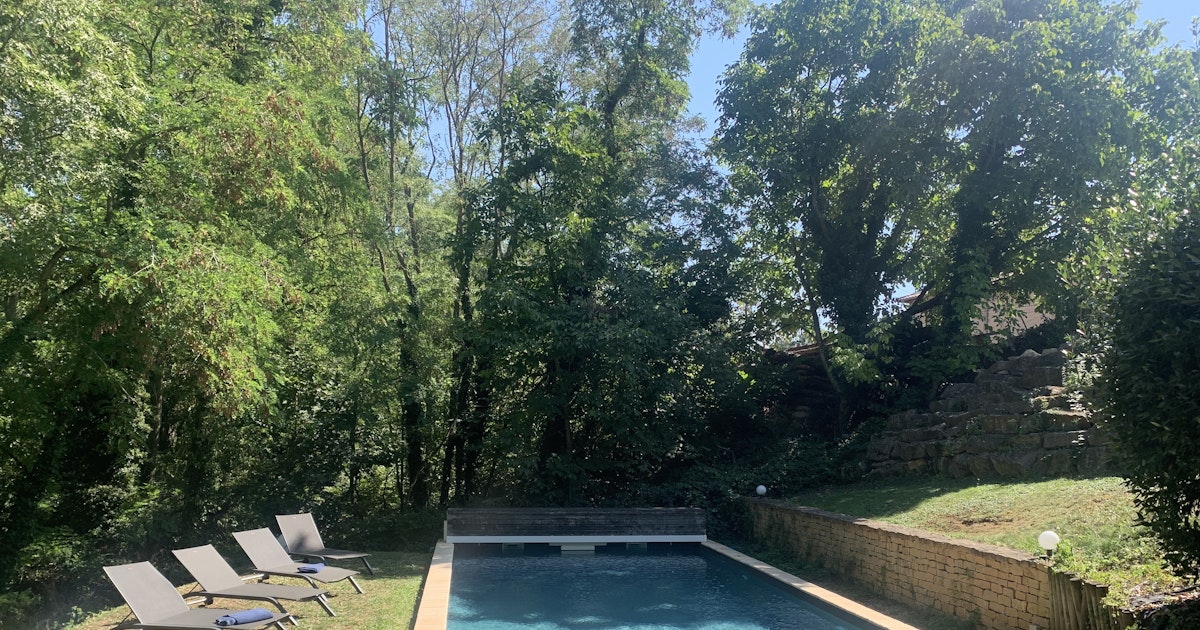 Swimmy Piscine Privée 10x5 Eau Salée Juliénas Cadre Arboré