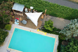 Piscine Privée avec Terrasse et Guinguette à Périssac 1
