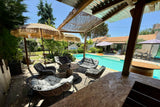 Piscine Privée avec Terrasse et Guinguette à Périssac 4