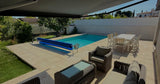 Piscine Moderne avec Grande Terrasse et Espace Détente 2