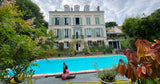 Très Grande Piscine et Jacuzzi à Andrésy avec Palmiers 2