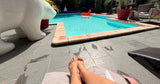Très Grande Piscine et Jacuzzi à Andrésy avec Palmiers 12