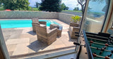 Piscine Privée avec Véranda et Vue Montagnes à Pontacq 2
